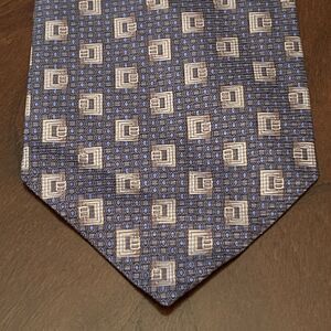 Today’s Man Blue 100% Silk Men’s Neck Tie Made In Italy